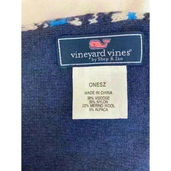 Vineyard vines wool/alpaca and other blend blue scarf - Picture 5 of 6